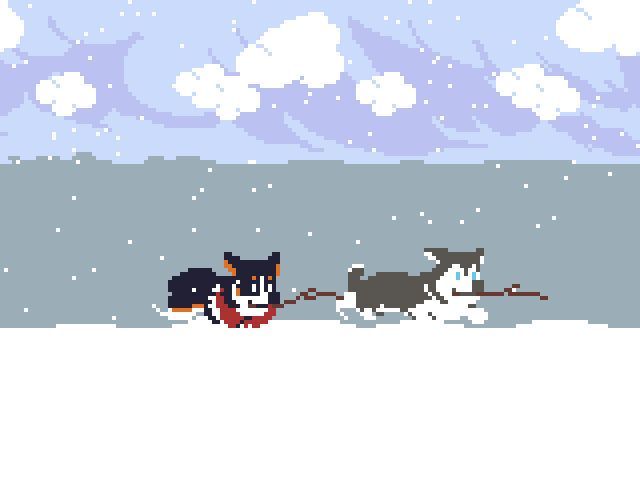 Over the river — Cousin Husky’s cool trick