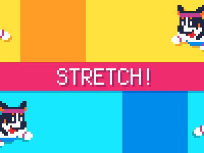 Gotta stretch before my puppy workout! Woof!