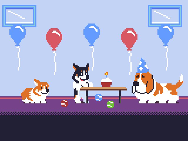 Make a wish and blow out the candle at your party! Woof!